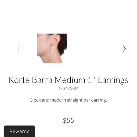 Handmade Sterling Silver Minimal Bar Stud Earring - Picture 3 of 3